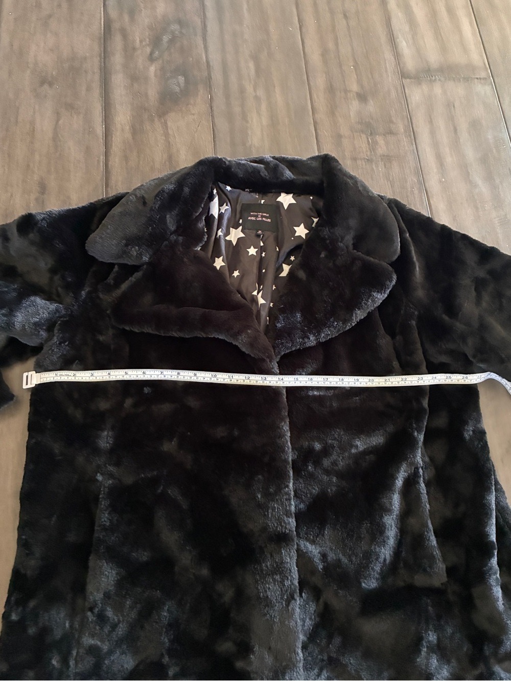 Avec Les Filles With the Girls Black Faux Fur Long Coat - Size 2X - Picture 11 of 16